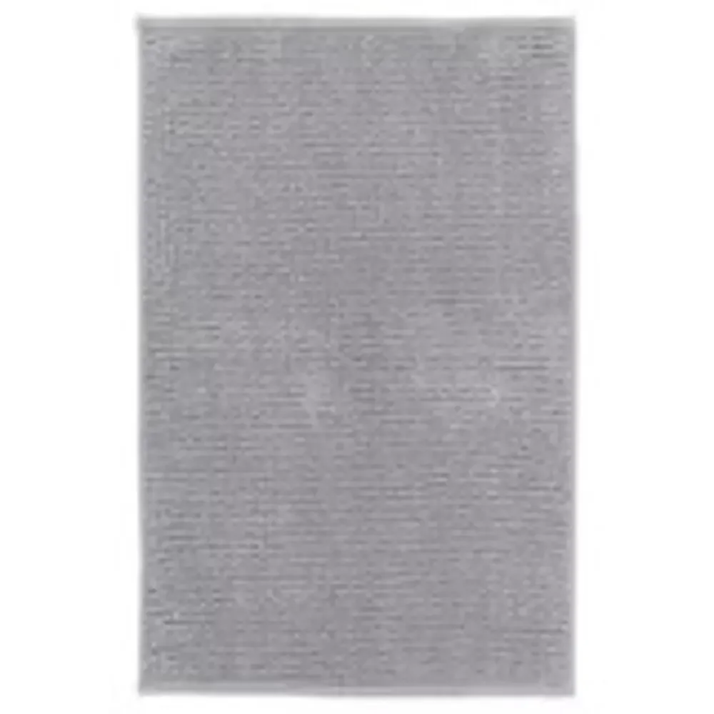 IKEA TOFTBO Gray-White Bath Mat Plush Comfort Meets Quick-Dry Practicality